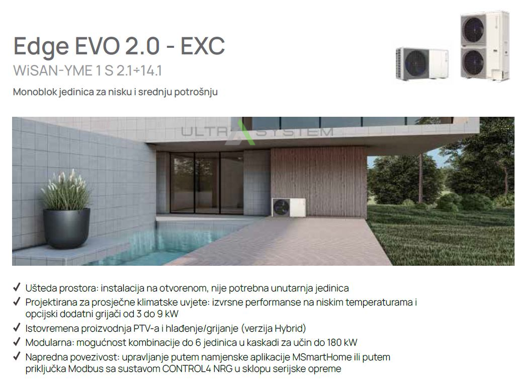 Dizalica topline Edge EVO 2.0 - EXC / 8,4 kw / do 140 m2