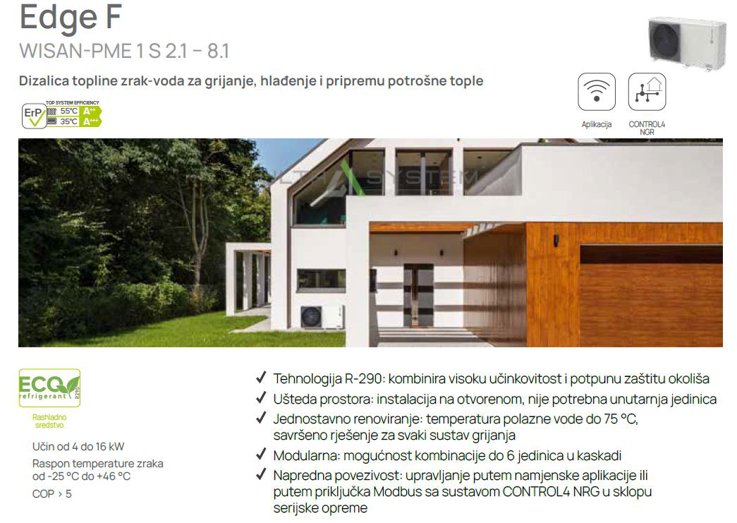 Dizalica topline Edge F /15 kw / do 250 m2