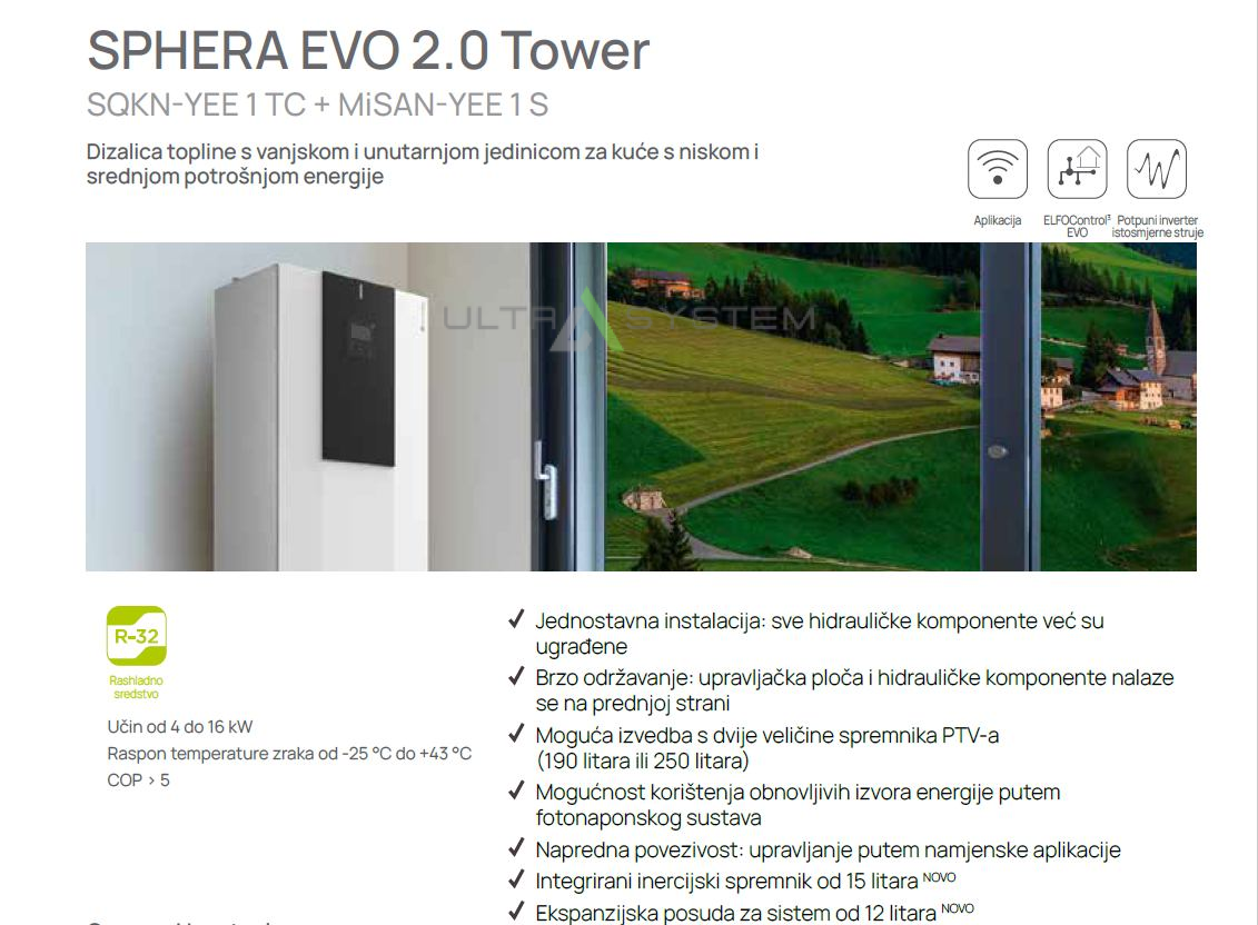 Dizalica topline Sphera Tower / 8,3 kw / do 140 m2