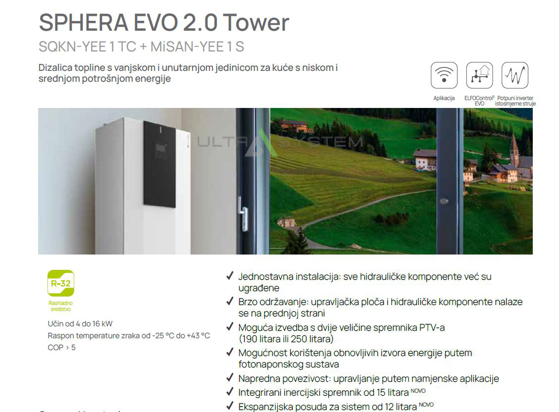 Dizalica topline Sphera Tower / 14,5 kw / do 240 m2