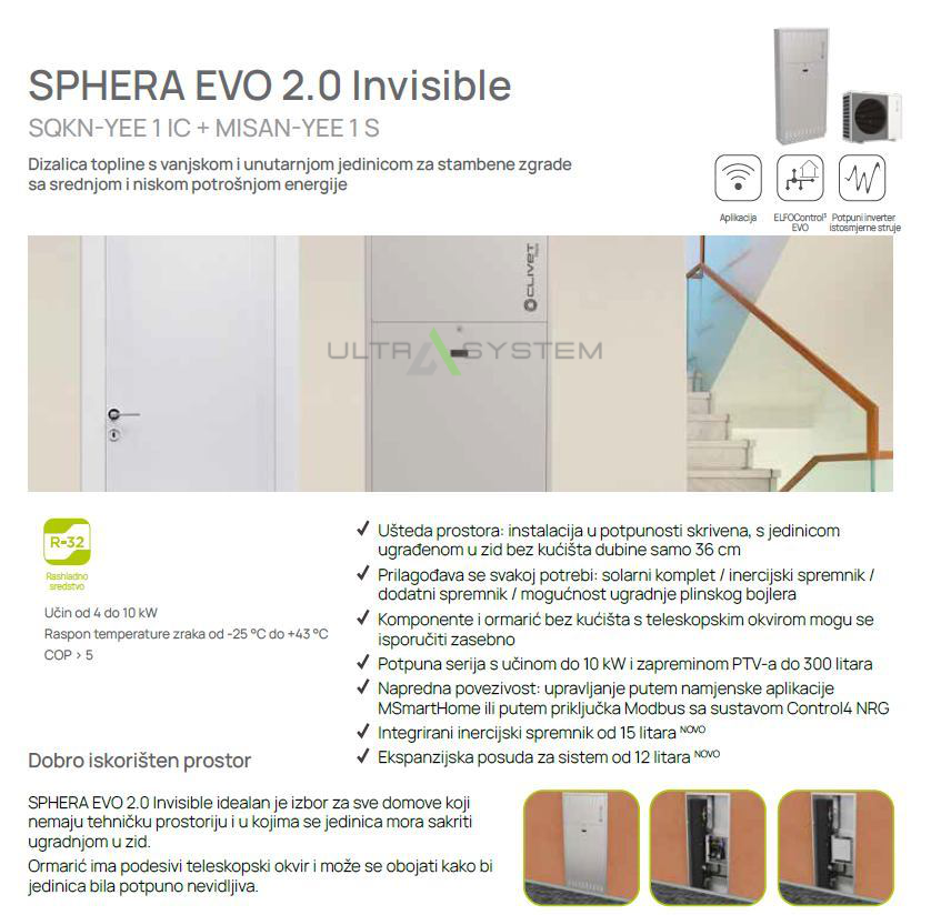 Dizalica topline Sphera Invisible / 6,18 kw / do 105 m2