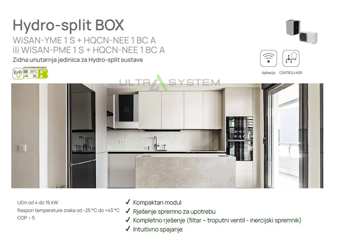 Dizalica topline Hydro-split Box/ 8,4  kw / do 140 m2 | R290